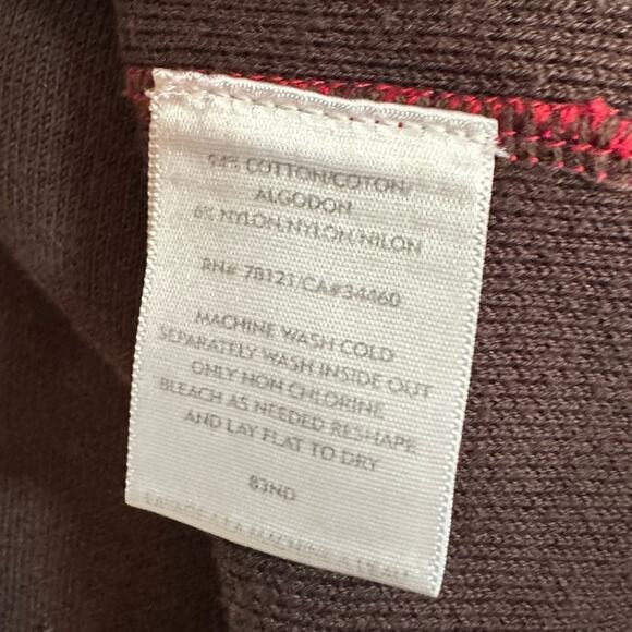 Eileen Fisher Red Knit Cotton Sweater Cardigan Front Zip Pockets Small - Picture 9 of 12